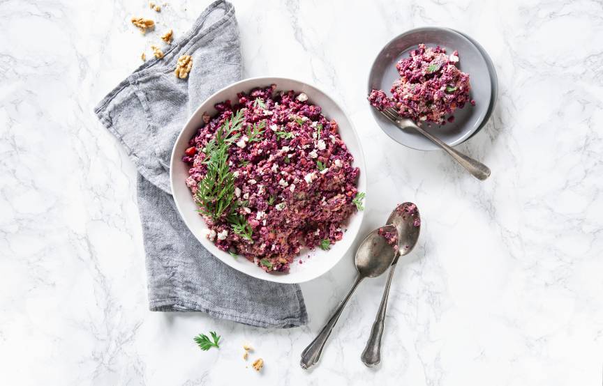 Herbstsalat mit Feta