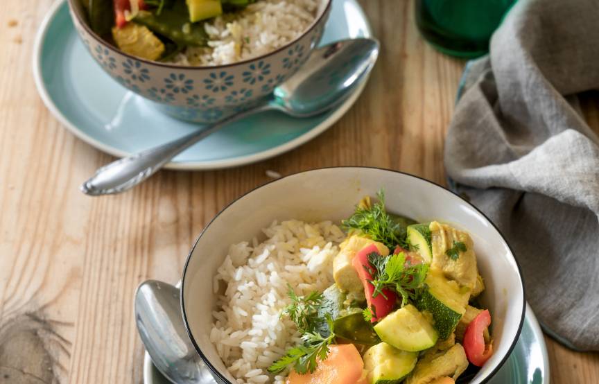 Putencurry mit Gemüse