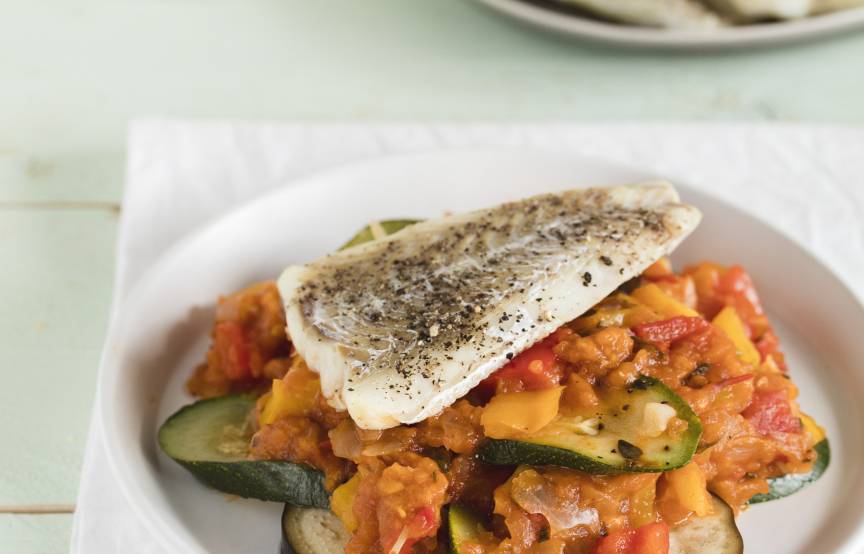 Ratatouille mit Kabeljau