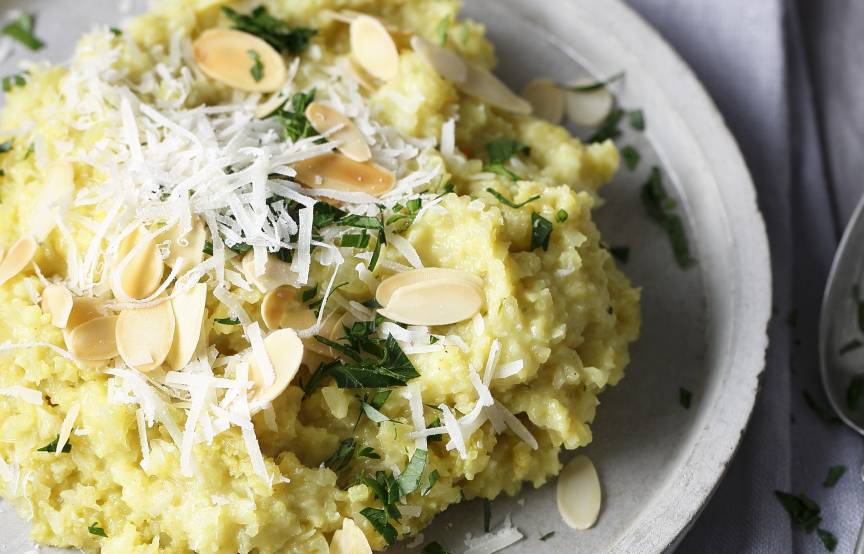 Blumenkohl-Risotto mit Mandeln