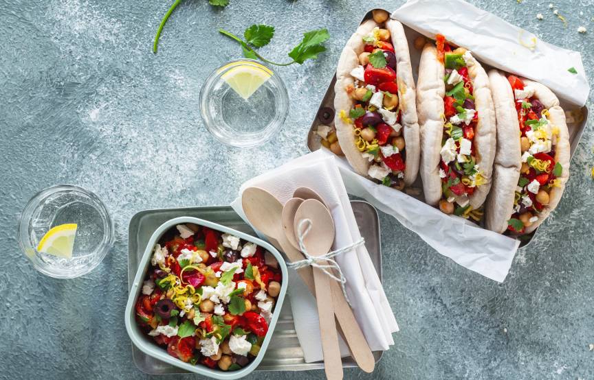 Vegetarische Pita-Wraps