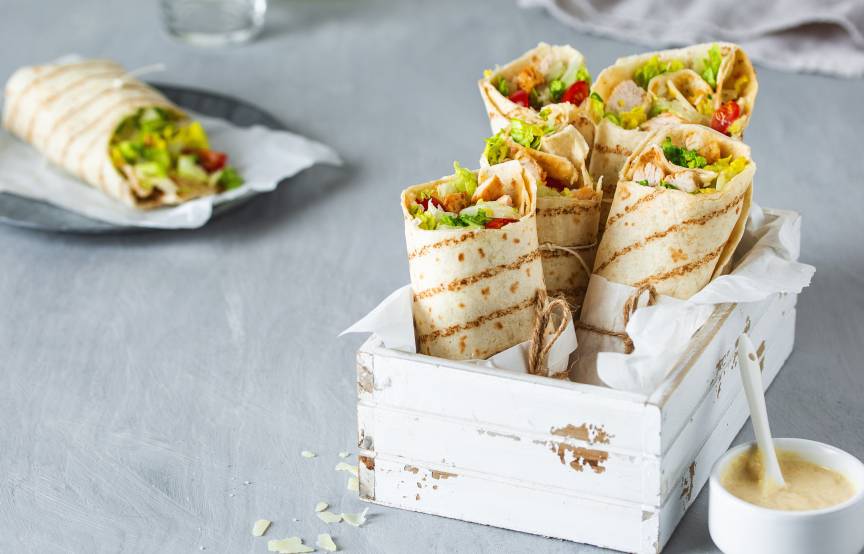 Caesar-Salad-Wraps