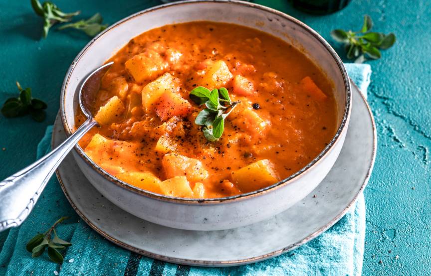 Cremiges Kartoffelgulasch