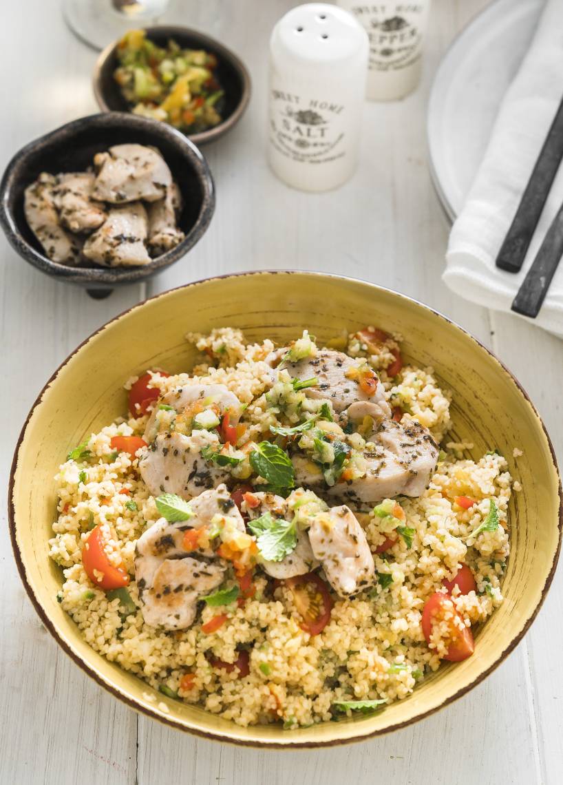 Couscoussalat mit Hähnchen