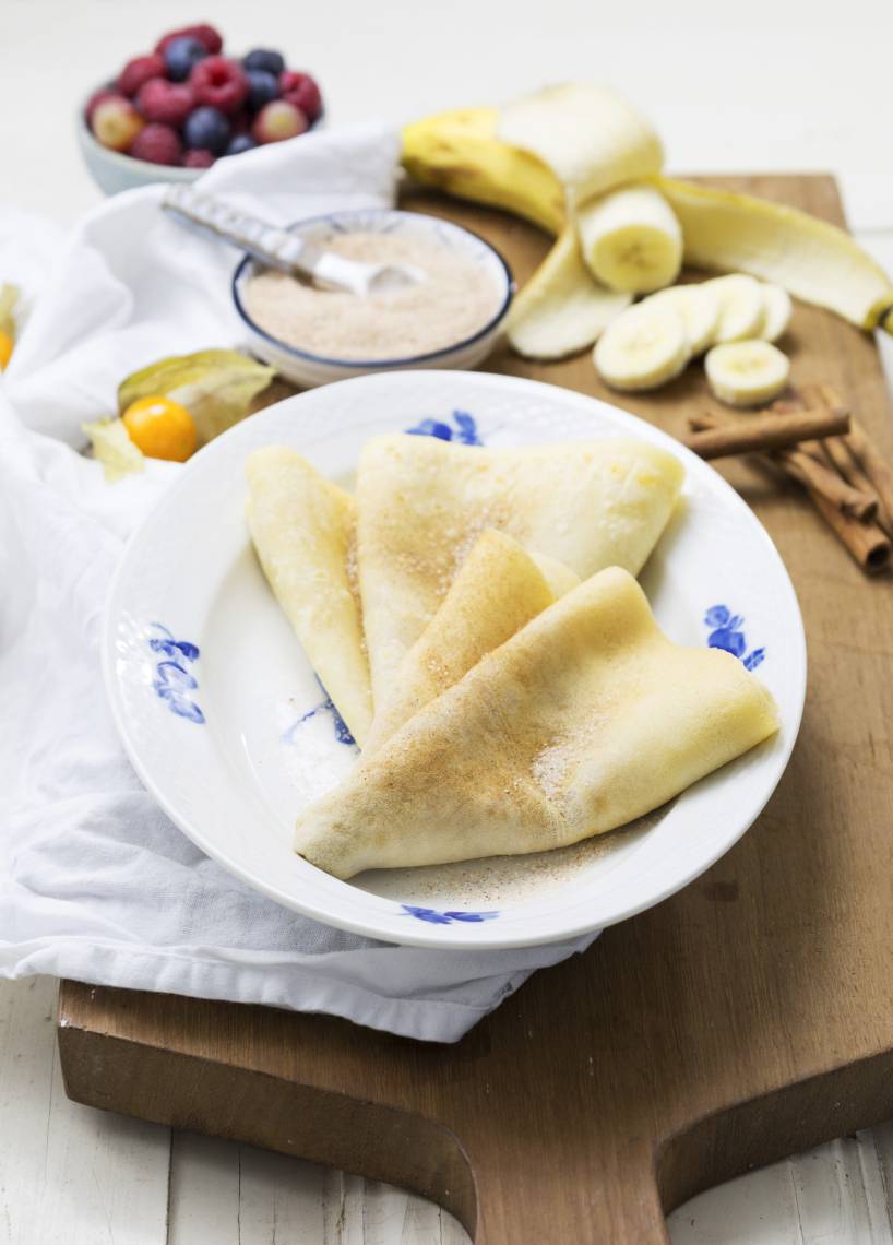 Crêpes mit Zimt und Zucker