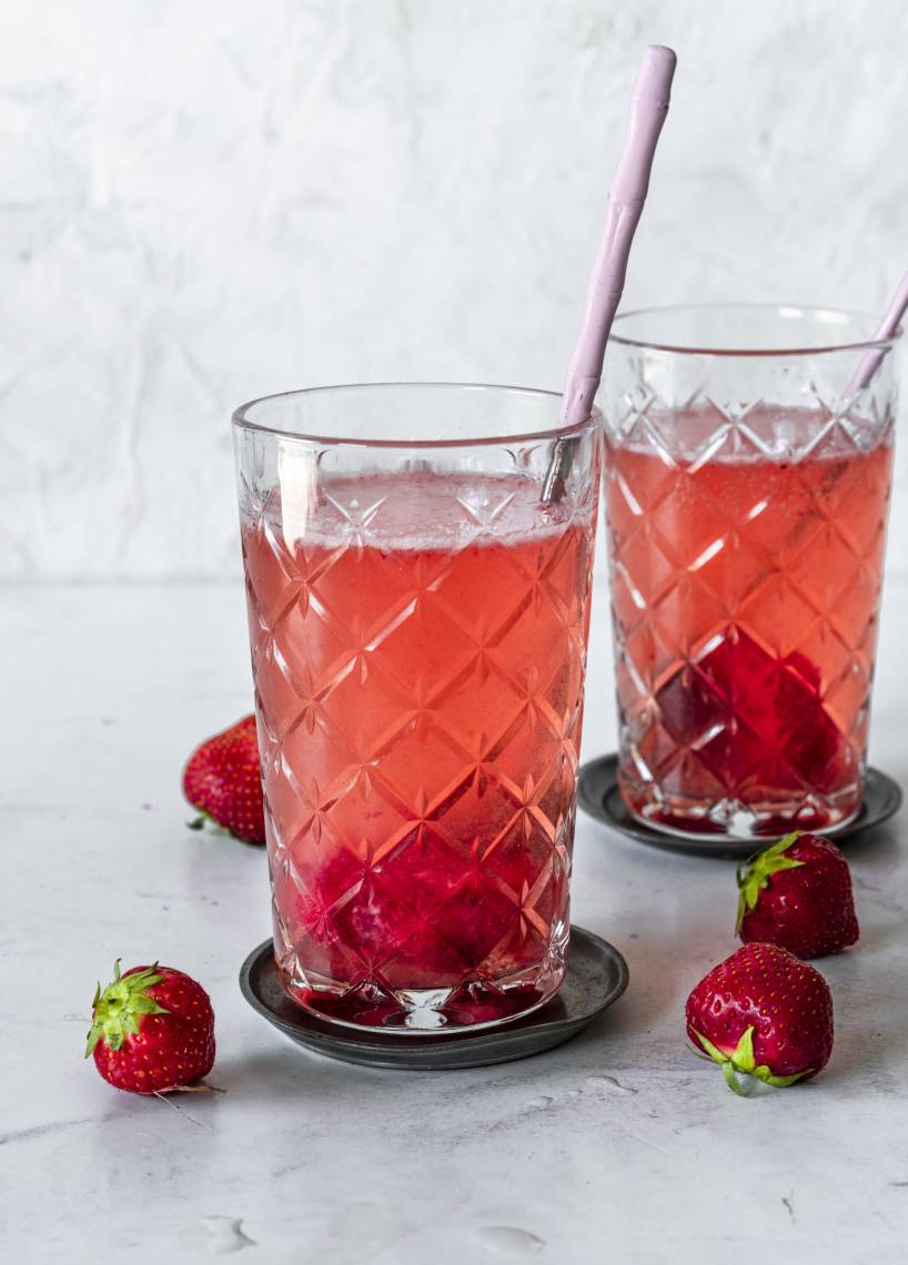 Erdbeer-Aperitif mit Sekt