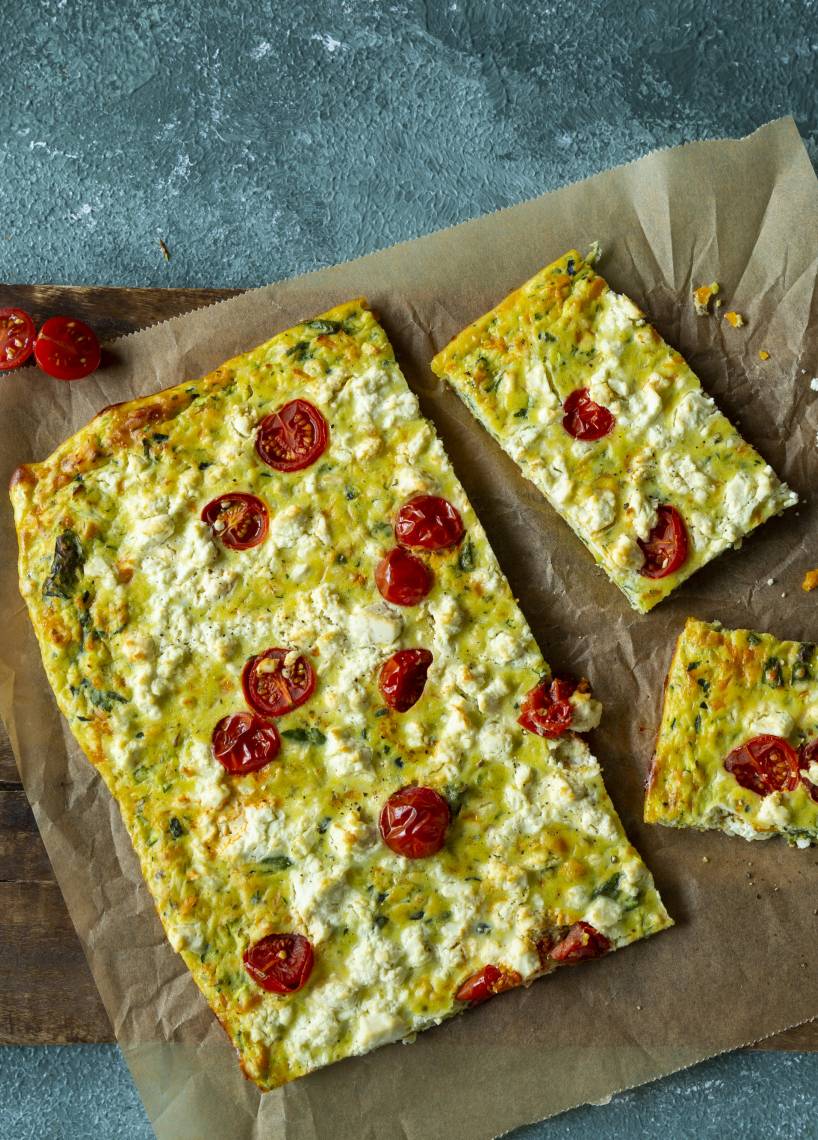 Frittata vom Blech mit Feta