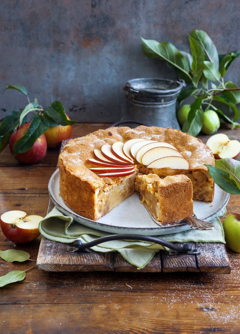 Gedeckter Apfelkuchen