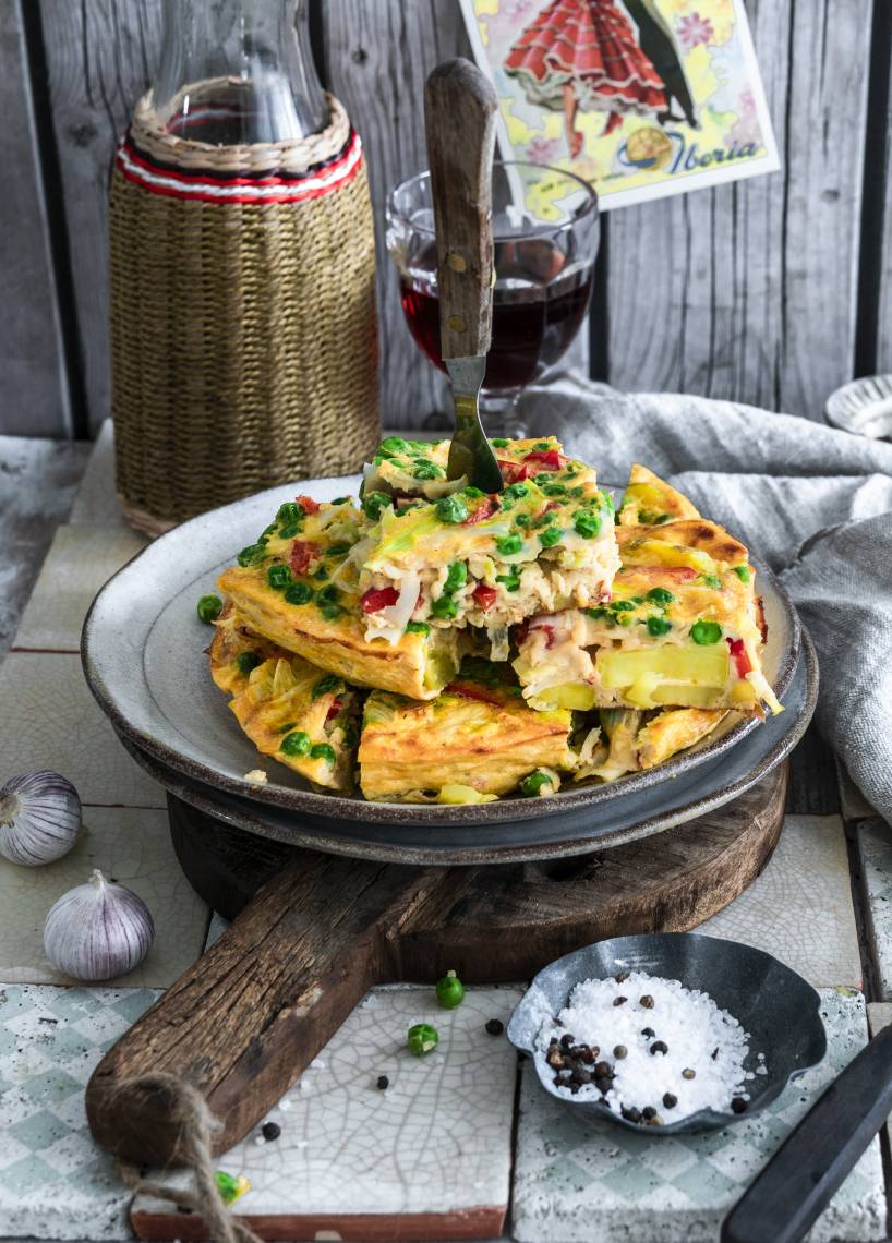 Gemüse-Kartoffel-Tortilla mit Aioli