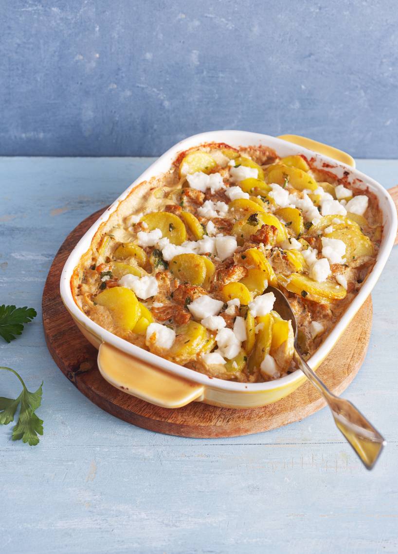 Kartoffelauflauf mit Veggie-Hack