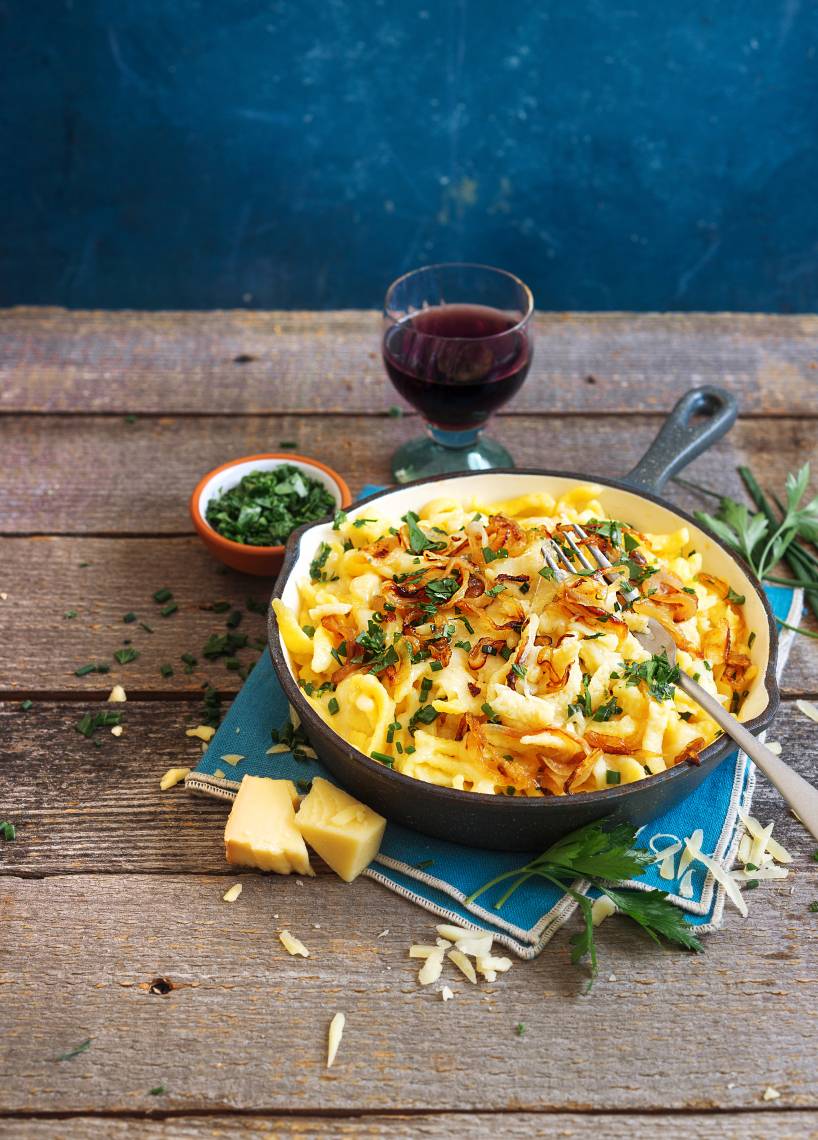 Käsespätzle mit gerösteten Zwiebeln