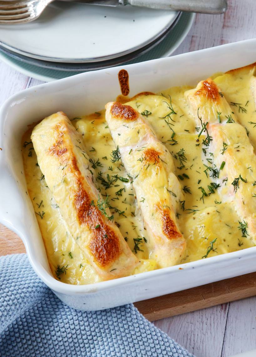 Lachs-Sahne-Gratin