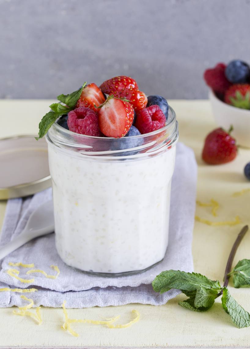 Milchreis mit Skyr und Beeren