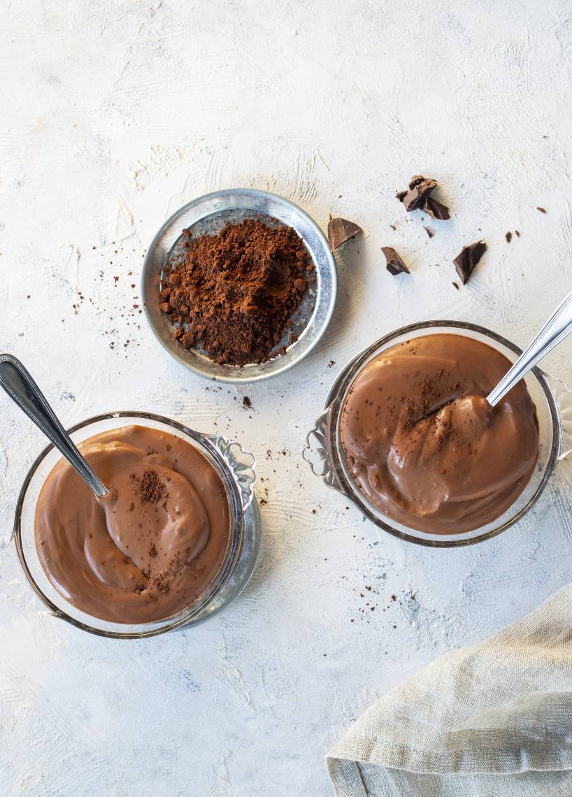 Mousse au Chocolat aus Kichererbsen-Dosen-Wasser