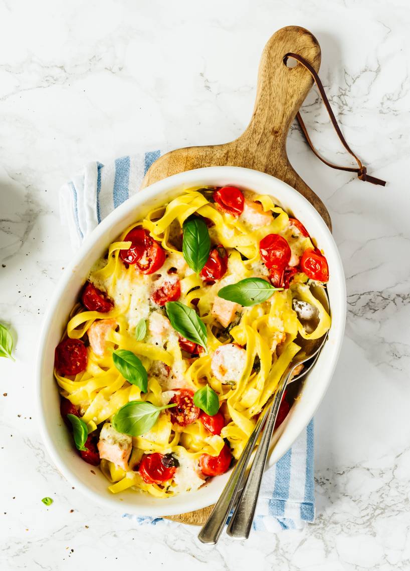 Nudel-Lachs-Auflauf aus dem Dampfgarer