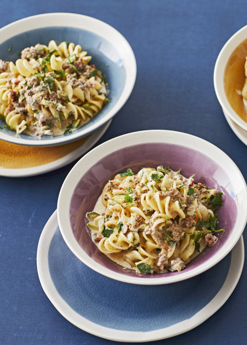 Nudeln mit Frischkäsesauce