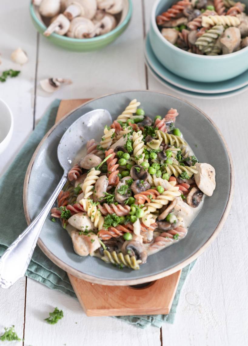 Nudelpfanne mit Hähnchen und Gemüse