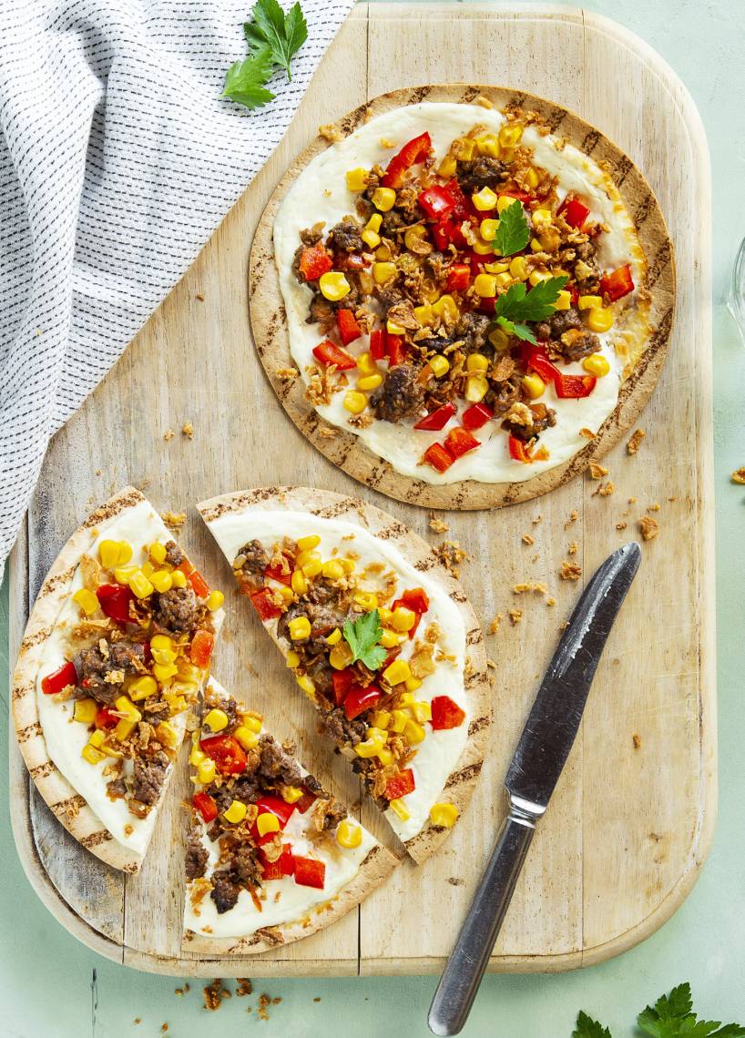 Schneller Flammkuchen à la Mexiko