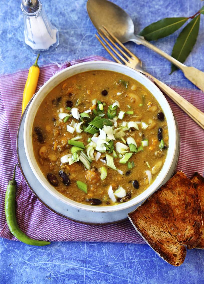 Süßkartoffel-Bohnen-Chili