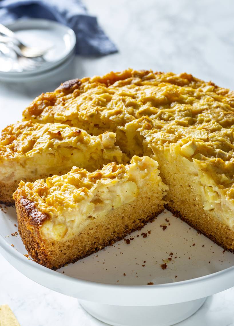 Extra saftiger Apfelkuchen mit Hermann-Teig