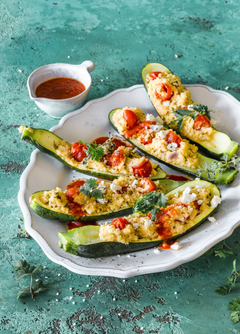 Gefüllte Zucchini mit Couscous