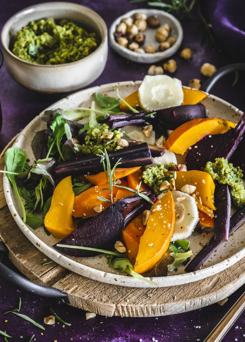 Herbst-Antipasti mit Nuss-Kräuter-Gremolata