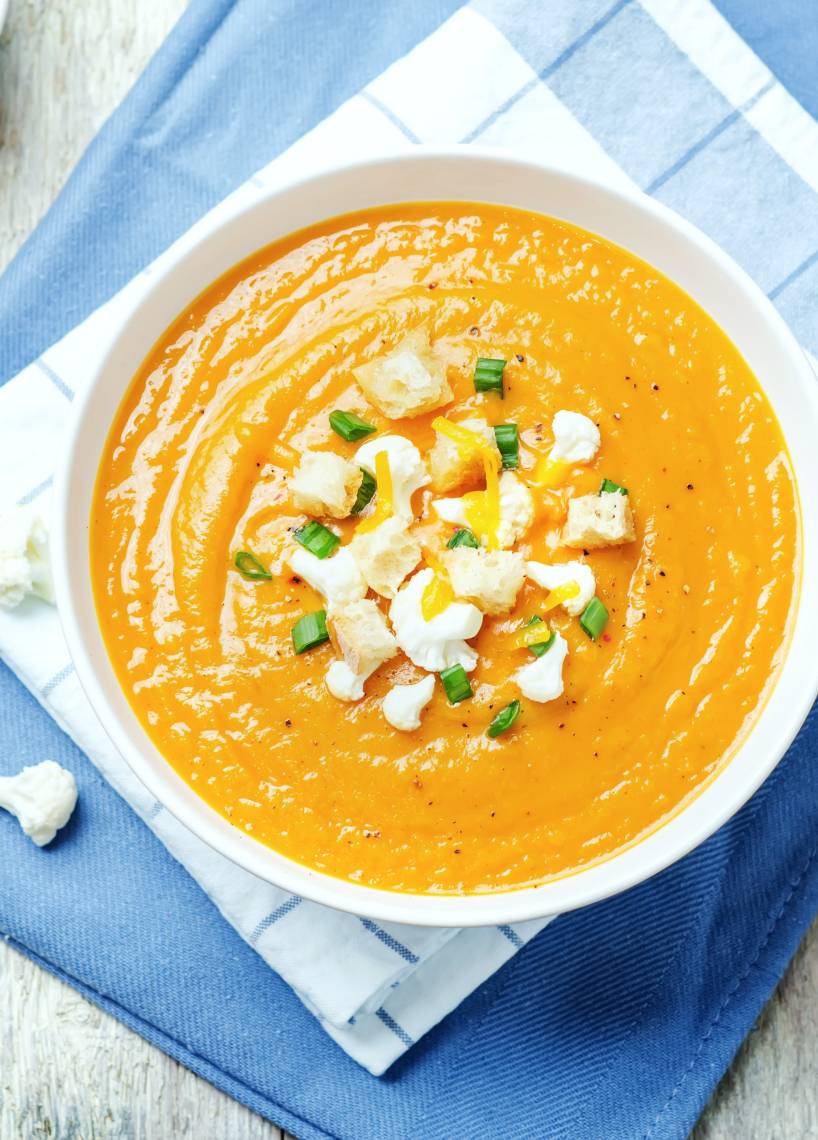 Kürbis-Blumenkohl-Suppe