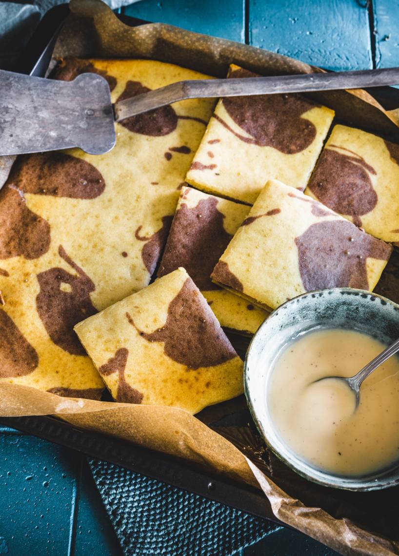 Kuhflecken-Pancakes vom Blech