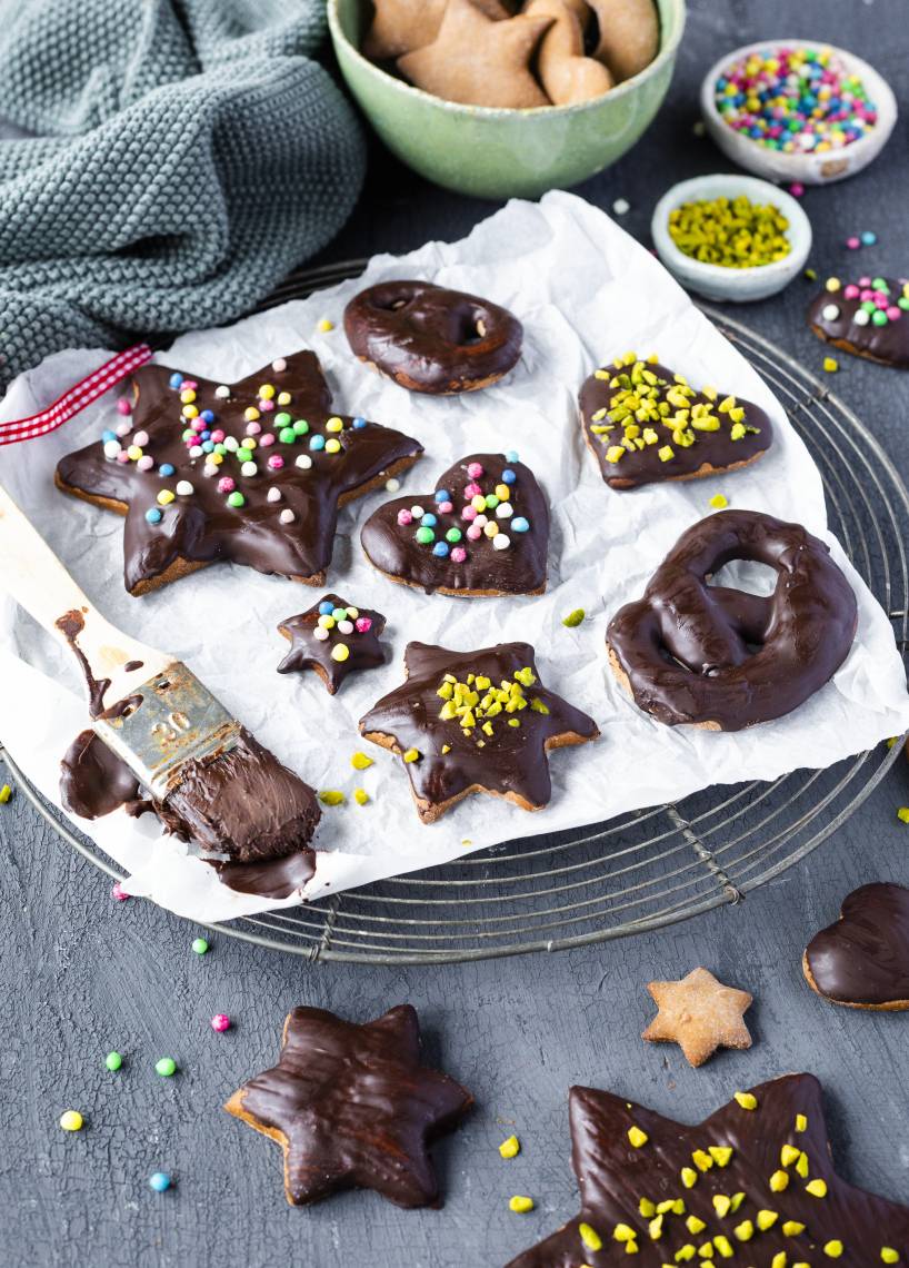 Lebkuchenherzen, -sterne, -brezeln