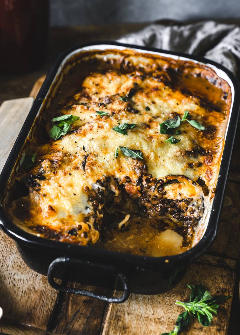 Linsen-Moussaka