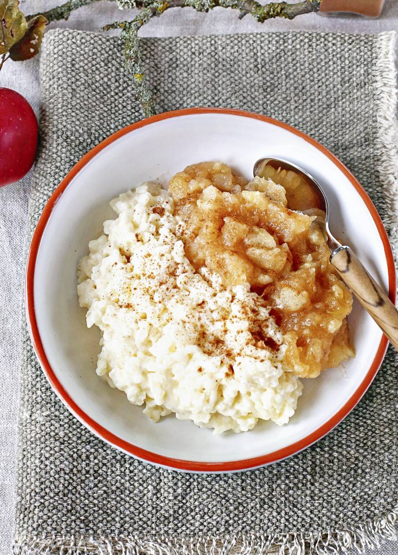 Milchreis mit Apfel-Birnen-Kompott