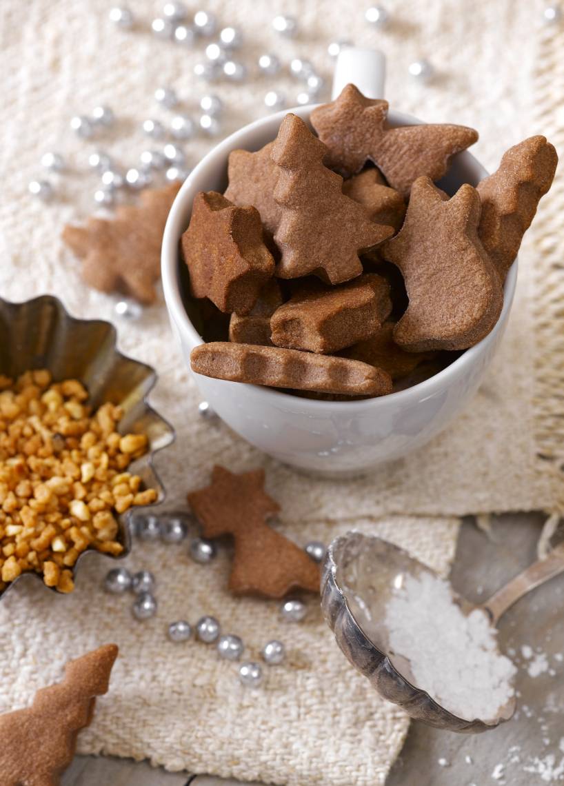 Schokoladige Mürbeteigkekse