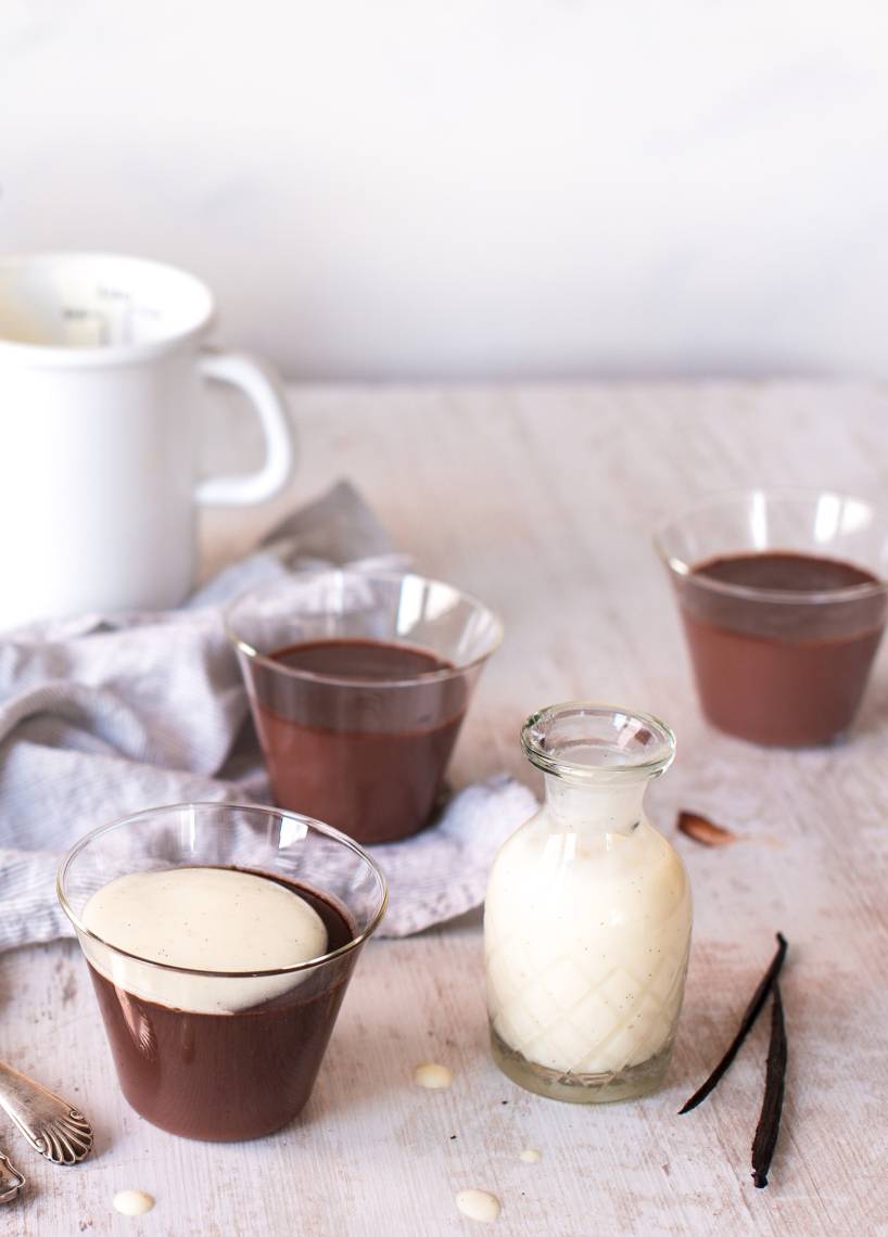 Schokopudding mit Vanillesoße