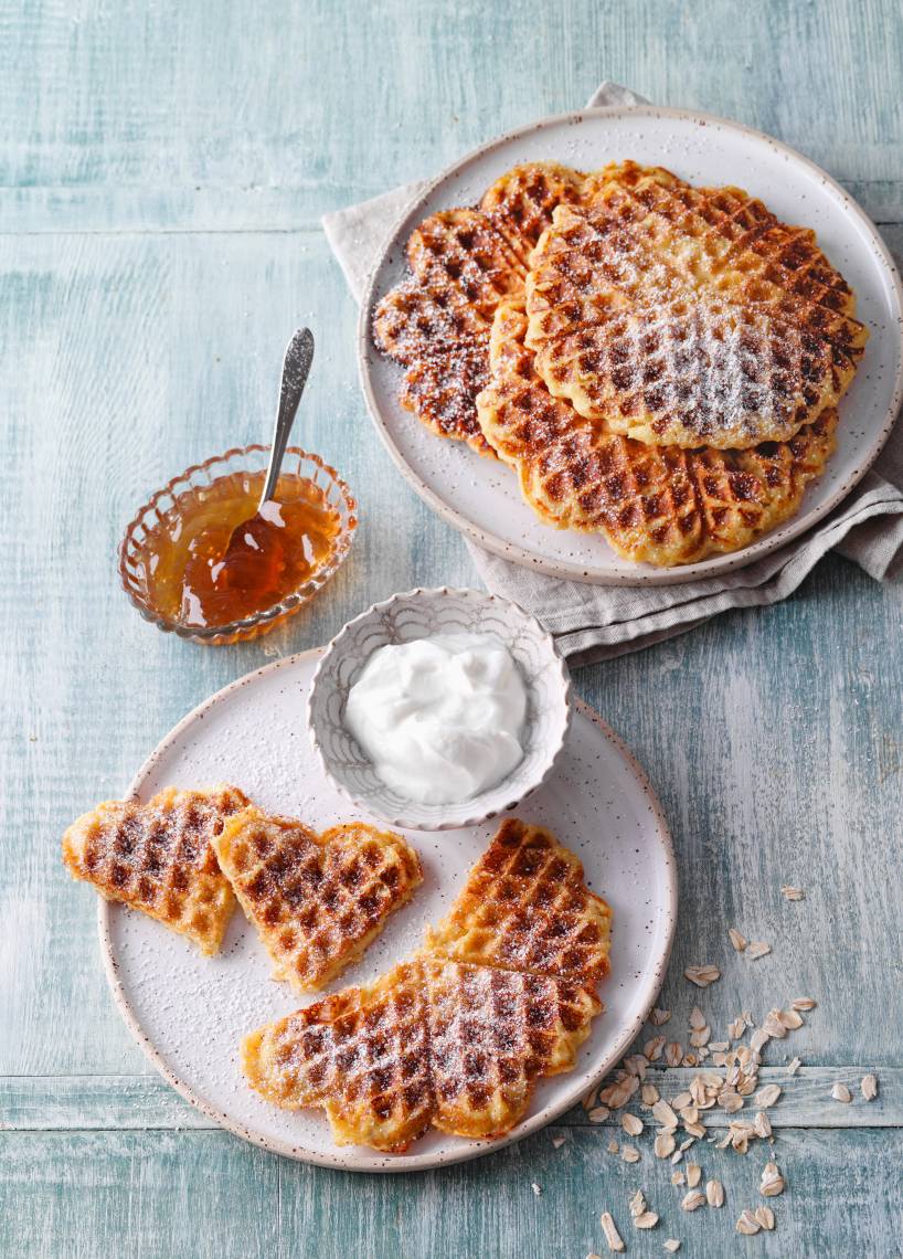 Skyr-Hafer-Waffeln