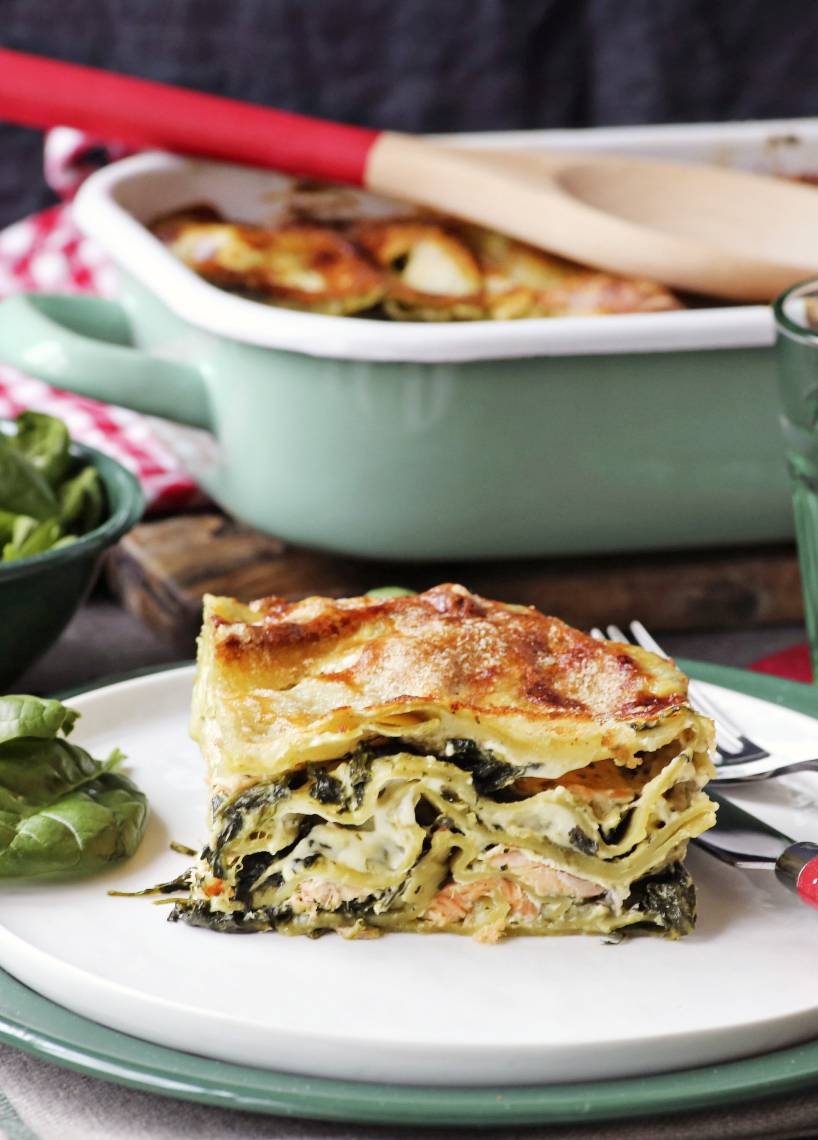 Spinat-Lachs-Lasagne