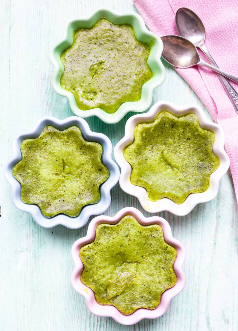 Gedämpfte Matcha-Küchlein