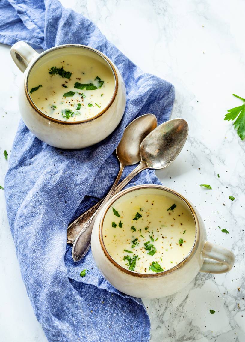 Spargelcremesuppe aus Spargelresten