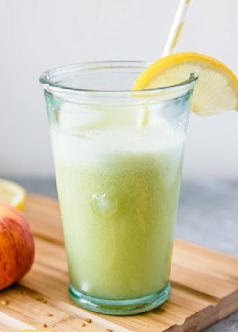 Birnen-Apfel-Saft mit Leinsamen