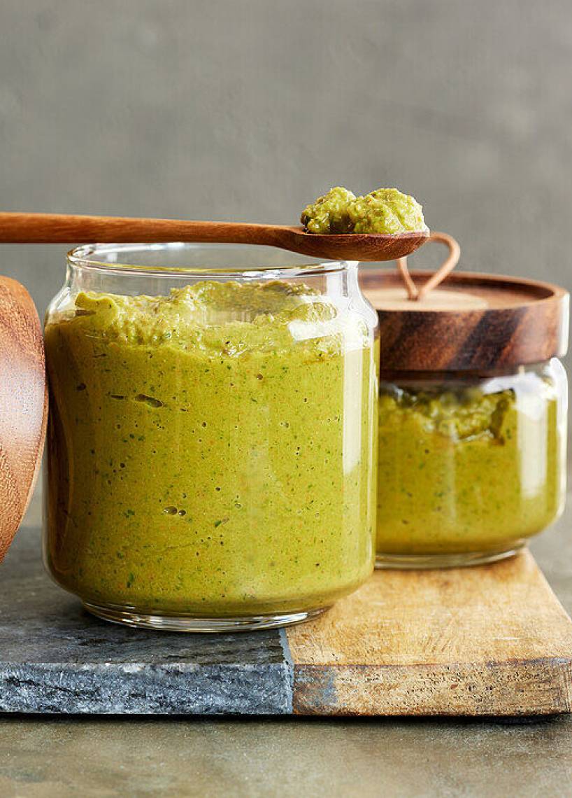 Grüne Gemüse-Gewürzpaste
