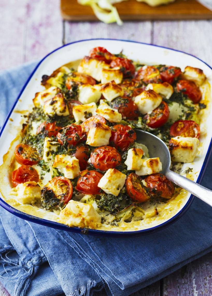 Grünkohlauflauf mit Hackfleisch und Feta