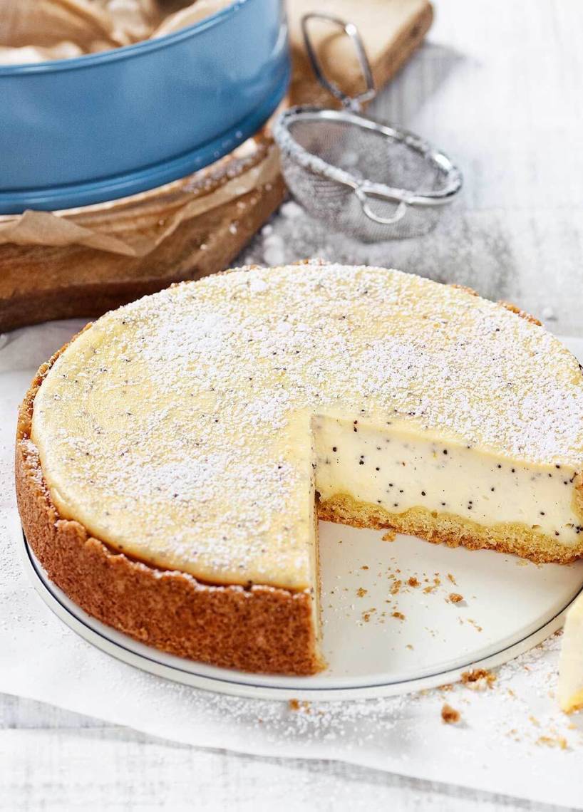 Käsekuchen mit Mohn