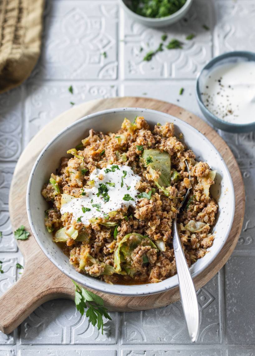 Spitzkohl-Hack-Pfanne