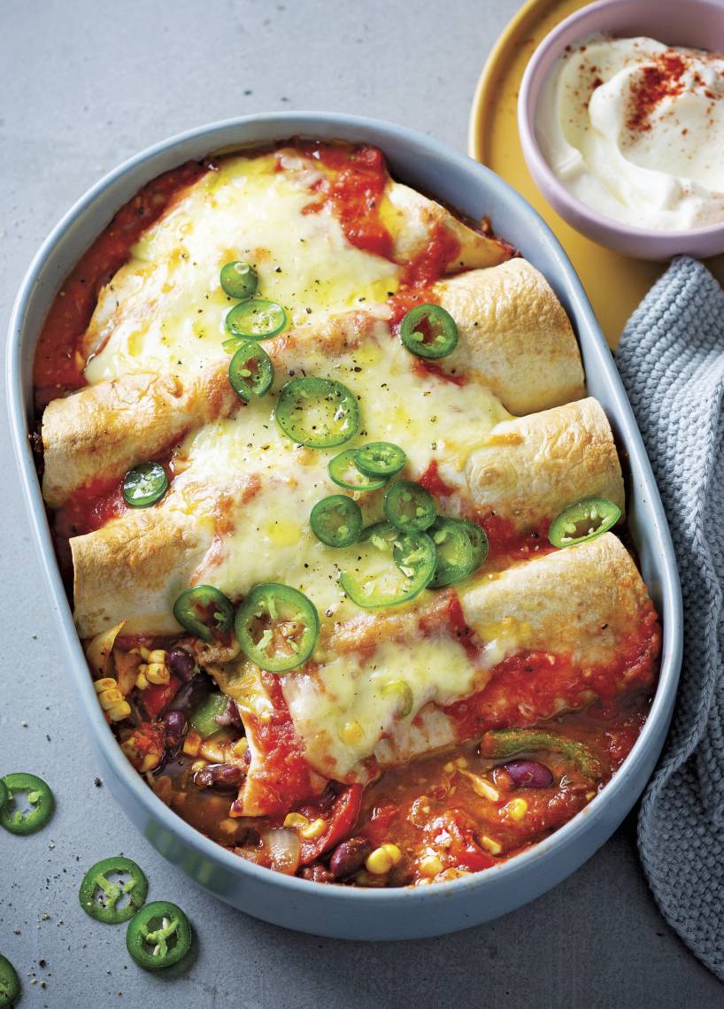 Überbackene Käse-Enchiladas