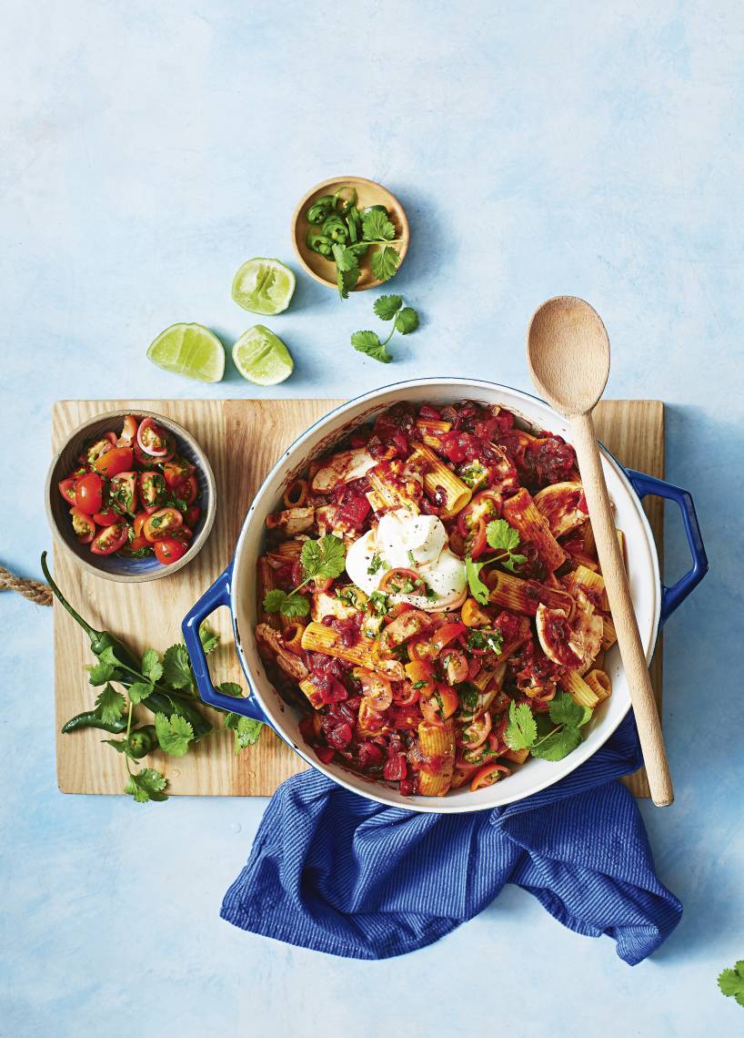 Mexikanische One-Pot-Pasta mit Hähnchen