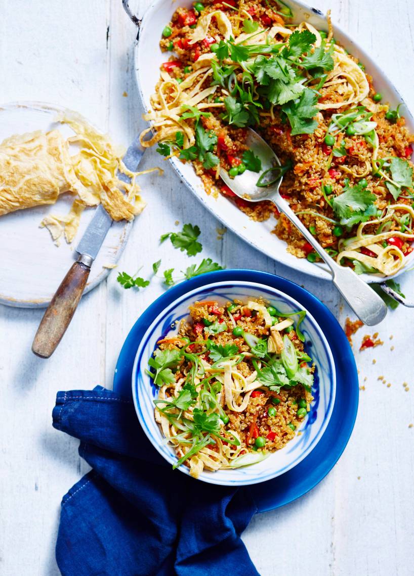 Quinoa-Gemüse mit Omelett