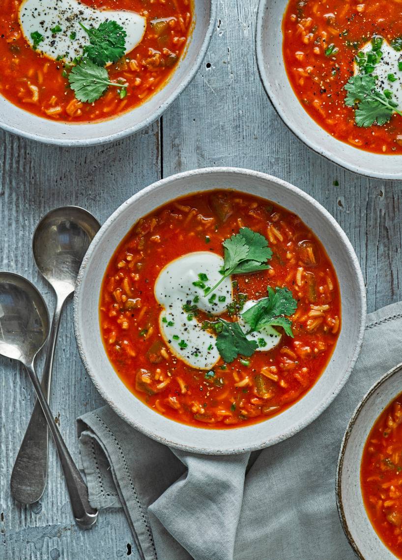 Tomatensuppe mit Reis