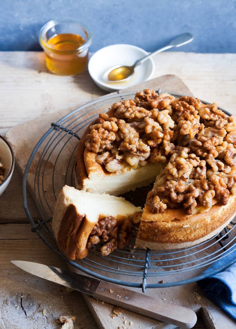 Käsekuchen mit Walnusscrunch