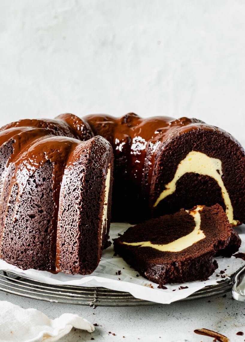 Schokokuchen mit Cheesecakefüllung