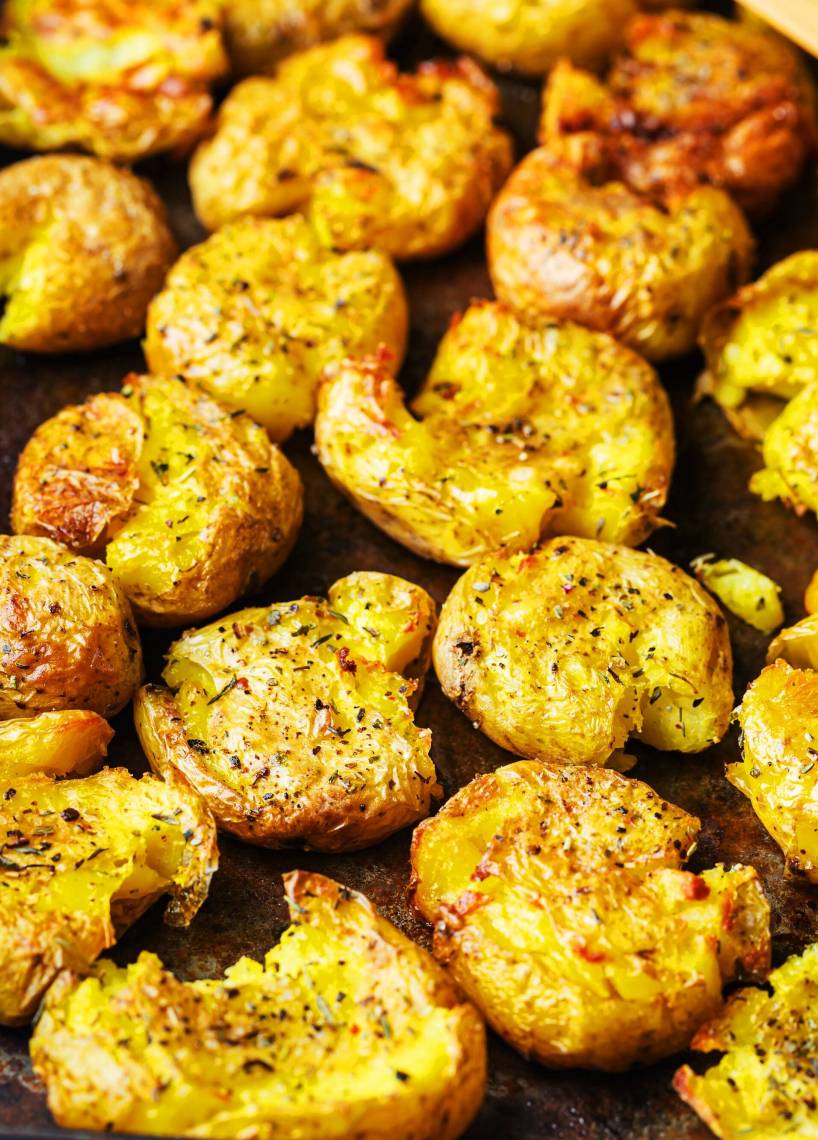 Smashed Potatoes mit Knoblauch