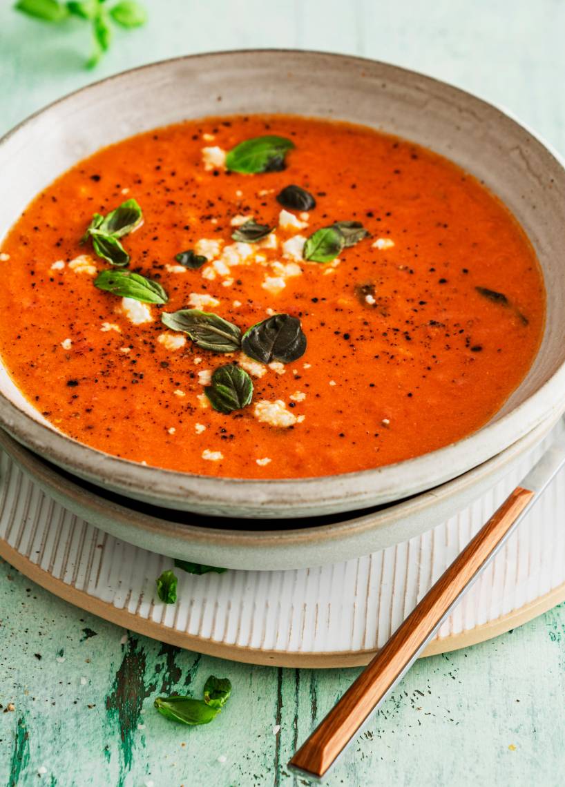 Tomatensuppe mit Feta